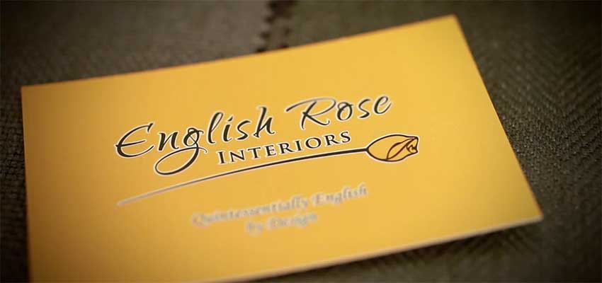 English Rose Interiors business card
