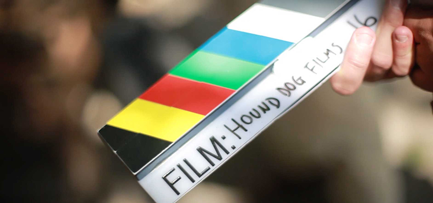 Film slate from Hound Dog Films' 'Why video?' vox pop film