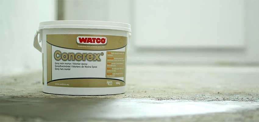 A pack shot of Watco's Concrex product as featured in the first of a series of ‘How to…’ films.
