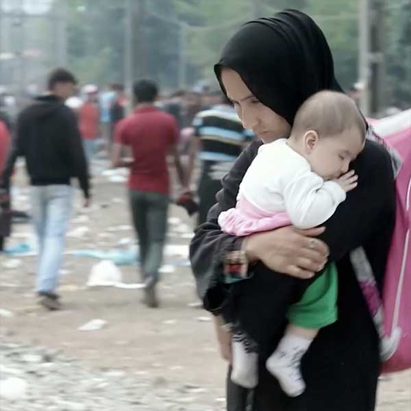Image of a refugee in Hamburg from a documentary video